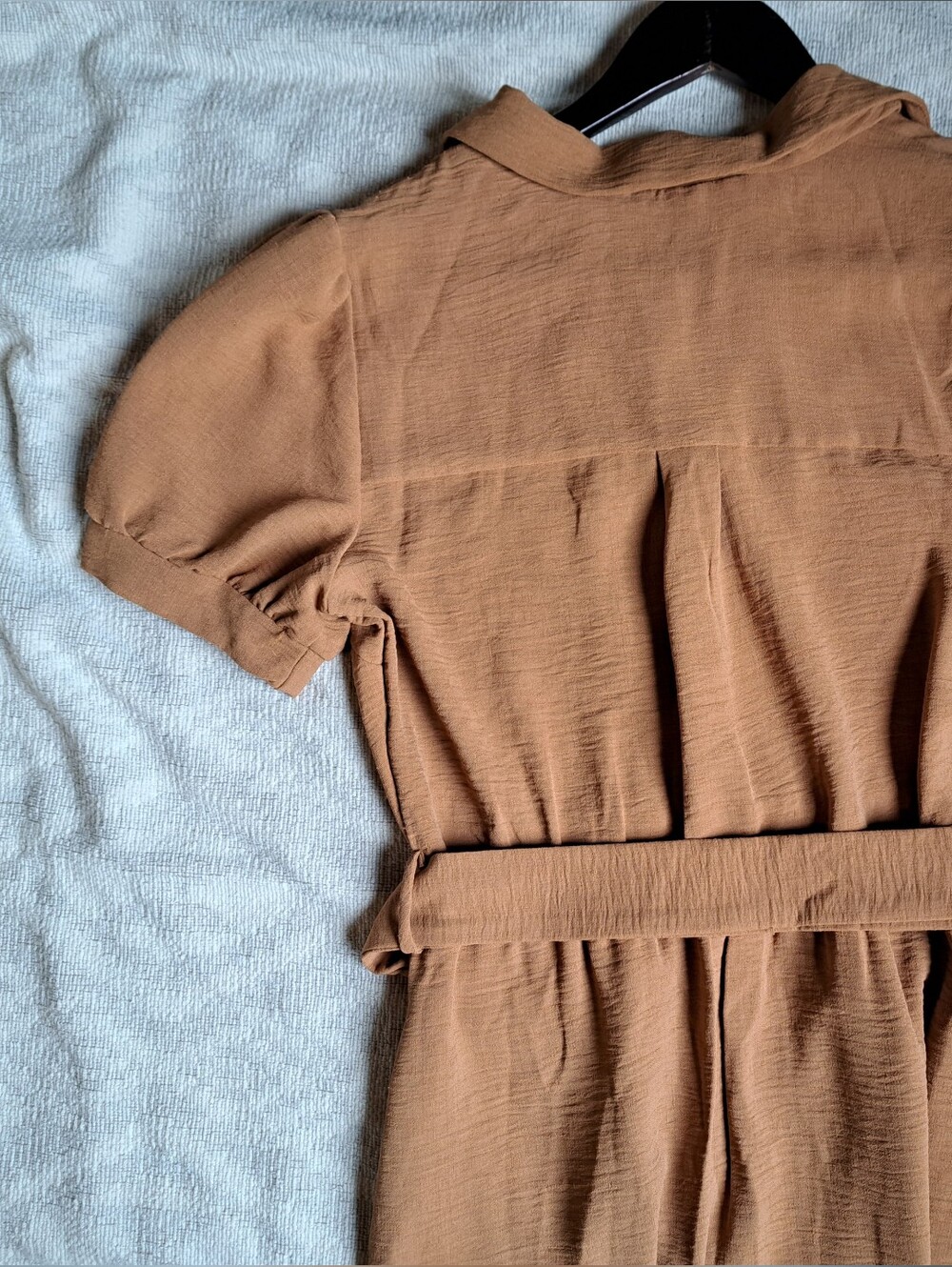 Monteau Button-Front Shirt Dress in Rust - Picture 2 of 6